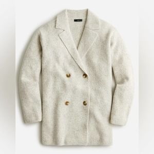 NWOT J. Crew Wool-Bouclé Double-Breasted Sweater Blazer (size XS)